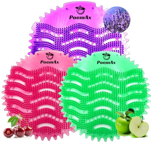 18 Pack Urinal Screen Deodorizer Mats, Long Bristle Anti-Splash Anti-Clogging Urinal Mats Scented Lasting Odor Freshener Urinal Cake –Ideal for Bathrooms, Restrooms, Offic
