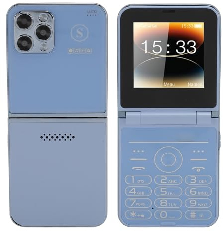 Cuifati Klapptelefon für Senioren, 2G, 4 Karten, 4 Standby, Schnellwahl, Entsperrtes Mobiltelefon, 2,8-Zoll-Bildschirm, Große Tasten, Laute Lautstärke, ältere Klapphandys mit (Blue)