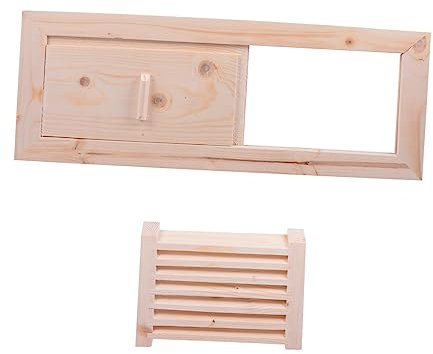 KONTONTY Persianas Venecianas De Madera Rejillas De Ventilación Para Sauna Panel De Ventilación Para Sala De Sauna Adecuado Para Ventana De Persiana De