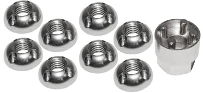 Tuercas antirrobo M8 de acero inoxidable, 8, 1 tuerca