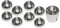 8 x M8 Tent Box/Roof Tent Anti-Theft Nuts Tamperproof Locking Nuts Set