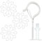 30 Pièces Crochets À Vis Blanc, Muraux Intérieur Extérieur, Verrouillage, Crochets De Plafond, Pour Nichoirs, Carillons Éoliens, Lumières