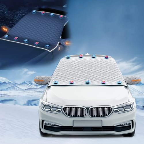 Xiujuers Protector Parabrisas Hielo, 160x120CM Protector Heladas Coche, Protector Luna Coche Hielo, Protector Hielo Parabrisas, Protector para Parabrisas, Protege de Hielo, Nieve, Lluvia, Sol, UV