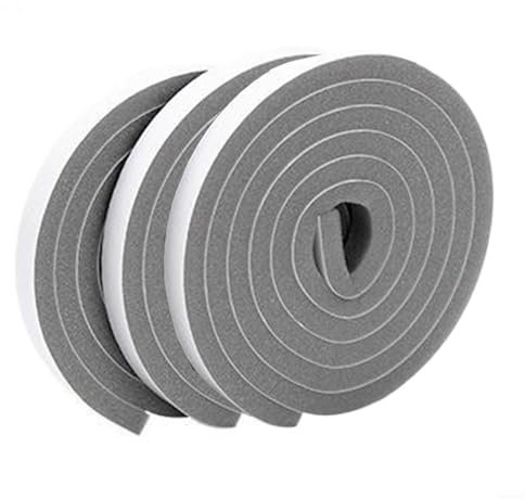 FACAIIO 3 Rollen selbstklebender Schaumstoff-Dichtungsstreifen, wetterfest, staubdichter Schaumstoff-Dichtungsstreifen für Fenster oder Türen, Schaumstoff-Dichtungsstreifen (1 x 1,5 x 200 cm)