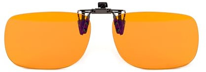 NOBLUE Blaulichtfilter-Überbrille für Damen und Herren, Blaulichtfilterabdeckung für Brillen, Orange Aufsatz Computerbrille mit Blaufilter, Blaulicht Brille für Abend