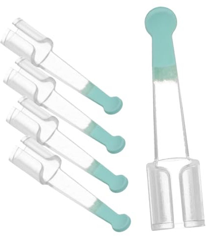 Baluue 5 Pièces -oreille Caméra D'oreille Pour Cérumen Cuillère à Oreille Pp Conseils De Cire D'oreille Accessoire Pour Enlever Le Cérumen Sky-blue Gel De Silice