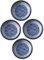 GRIRIW 4 Pièces Bol de sauce soja en céramique japonaise assiettes à sushis plongement plat de service pour petits plats plat de sauce pour sushi bols de préparation pour la cuisson