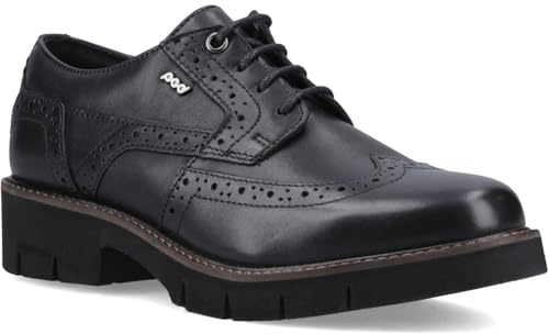 pod Kacey Leather Women's Black Brogues Shoes