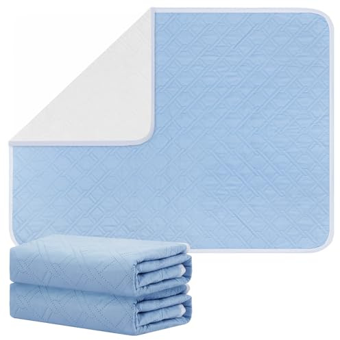 Fefod Set di 2 Traversa Impermeabile, 70*90CM Panno per l’incontinenza, 100% Traverse Impermeabile Letto Super Assorbente, 4 Strati, Lavabile, per Bebè Bambini Adulti Animale Domestico, Anziane
