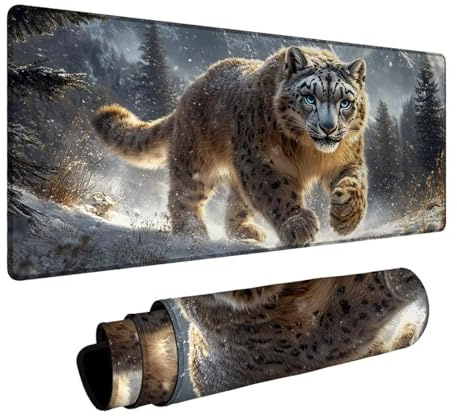 Tapis de Souris Hiver Tapis de Souris Gamer Animal Mouse Pad Bords Cousus Précision et Vitesse Améliorées pour Decoration Maison Bureau Pc Portable Pc Gamer Clavier sans Fil 500x1000x3 mm DBYH-0681