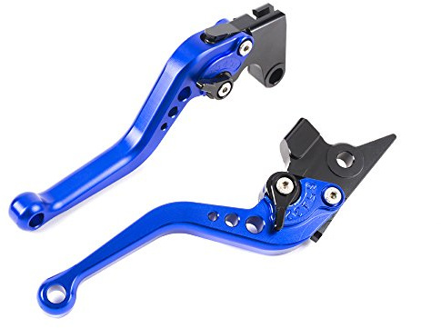 YJS Motorrad Kurz Kupplung Bremshebel CNC Verstellbare Aluminium fur Sportmotorrad YAMAHA FZ6 FAZER FZ1 FAZER FZ6R XJ6 DIVERSION FZ8 MT-07 MT-09/SR/FZ9 ein paar (F16/Y688) SPL077