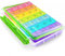 AUVON Pill Boxes 7 Day 4 Times A Day,Portable Weekly Pill Box Organiser with Moisture-Proof Design and Large 28 Compartments to Hold Vitamins, Supplements and Medication