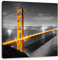 Pixxprint riesige Golden Gate Bridge schwarz/weiß, Format: 70x70 auf Leinwand