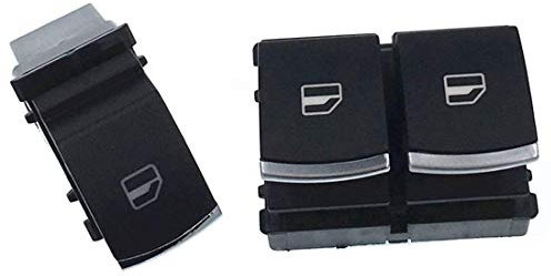 HZTWFC Chrome Power Master-Fensterschaltfläche OEM # 5K3959857 5ND959855 für VW Passat B6 Eos Golf 5 6 R32 GTI MK5 MK6