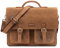 LEABAGS Leder Aktentasche Herren & Damen I Echtleder Laptoptasche bis 15 Zoll I Umhängetasche mit Schultergurt I Schultertasche I Messenger Bag I Arbeitstasche I Lehrertasche I Fox