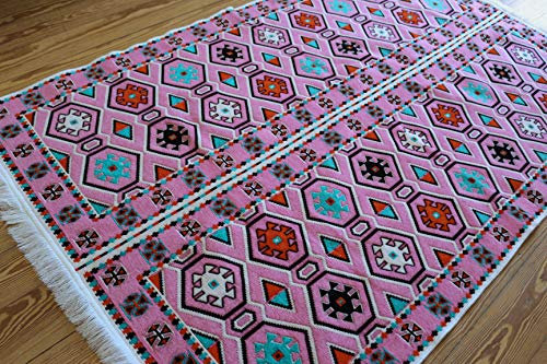Neu,130 x 200 cm Kelim, Orient-Teppich, Läufer, orientalische Zimmer-Dekoration, Bodenbelag Wohnzimmer Flur Geschenk Geburtstag Hochzeit, Neue Wohnung, Wandteppich ES 2-4-40