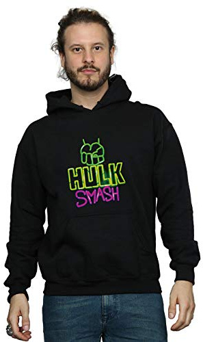 Marvel Men's Hulk Smash Hoodie Black XX-Large