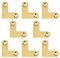 Tiazza Lot de 8 équerres d'angle plates en laiton antique en forme de L pour tiroir (doré)