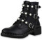 SCARPE VITA Damen Stiefeletten Schnürstiefeletten Leder-Optik Boots Leicht Gefütterte Schuhe Profilsohle Kurzschaft-Stiefel Zierperlen 167973 Schwarz 37
