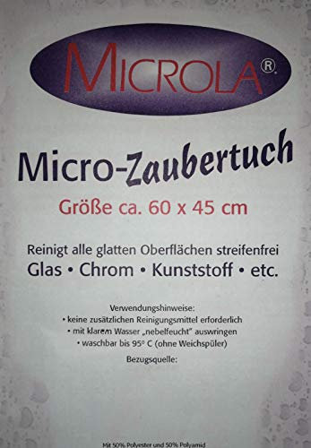 Fa.ars Micro Zaubertuch Microla Micro Tuch, 3 Tücher im Set, ca 60x45 cm Reinigungstuch Reinigungstücher Microfaser Putztuch Microfaser Auto