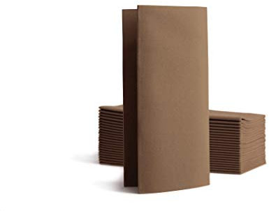 Alvotex CHIC Airlaid 50 Servietten, 1/8 Falten Stoffähnlich, hochwertige Einwegserviette, 39x40cm, Braun