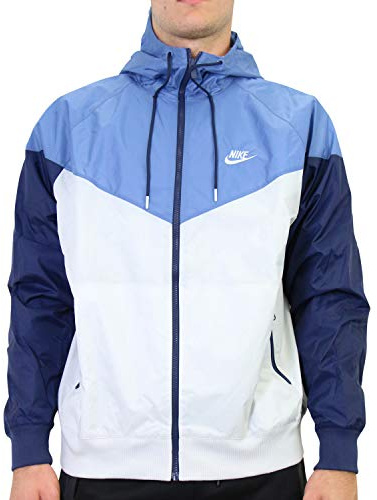 Nike Herren Sport Jacket M NSW He WR JKT HD, Photon Dust/Stone Blue/Midnight Navy/(Photon Dust), 2XL, AR2191