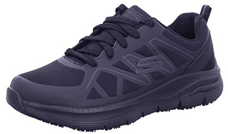 Skechers Herren Arch Fit Sr Axtell work shoes, Black Synthetic Textile, 43 EU