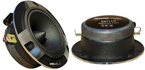 MASTER AUDIO 2 SUPER TWEETER BST11/4 BST 11/4 da 175 watt rms e 350 watt max da 9,80 cm di diametro 98 db 4 ohm con profondità 3,70 cm, a coppia
