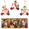 Christbaumschmuck aus Holz, 9 Stück Christbaum-Schmuck, Behang Set aus Holz, Verschiedene Muster zum Aufhängen, Christbaumschmuck in Holzkisten Verpackt und Holzanhänger mit Anhängern Verziert (MZ364)
