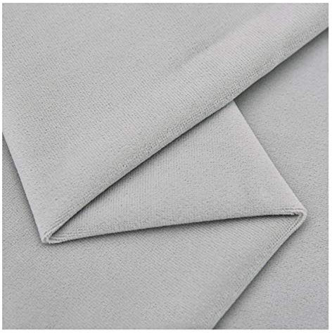 Einfarbiger Samtstoff Mattes Polster-Velours-Stoff Meterware 150cm breit für DIY-Basteleien, Stuhlsitzbezug, Wohndekoration, schwarz/grau(Color:light grey36)