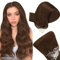 Easyouth Braun Microring Loop Extensions Echthaar Remy Haarverlangerung Microring Extensions Echhtaar Mittelbraun Echthaar Extensiosn Microring 55 cm 50g #4