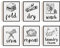 SUPERDANT 6 pz Lavanderia Poster Da Parete Murale Tela Wall Art Fun Canvas Poster da Parete 25x20cm Murale Pittura per La Casa Camera da Letto Soggiorno Cucina Decorazione Parete Lavanderia Bagno