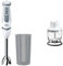 Braun Stabmixer MQ 5200WH - MultiQuick 5 Vario Pürierstab mit Edelstahl Mixfuß, 1000 Watt, weiß/grau & Zerkleinerer Aufsatz MQ 30 - Stabmixer Zubehör mit EasyClick System, 500 ml, weiß