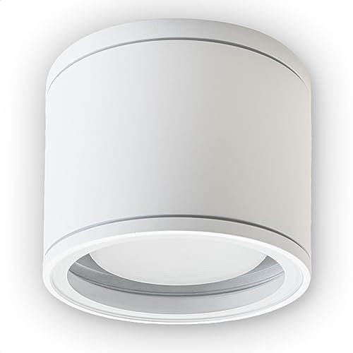 INNOVATE LED Aufbauspot - IP54 Deckenstrahler modern - GX53 Aussenwandleuchte - Aufbauleuchte Alu - Aussenleuchte LED Aussenlampe LED Spot aussen excl. Leuchtmittel (Weiß)