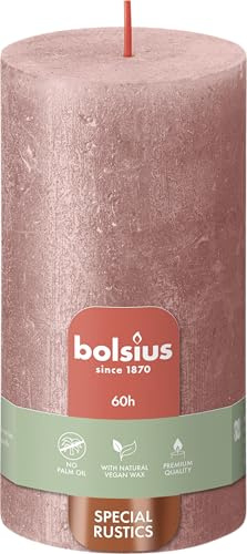 Bolsius Rustikale Blockkerze 130/68 Rosa