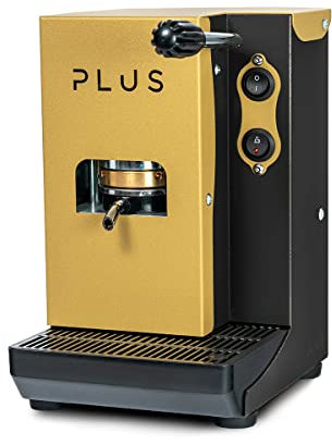 La Bevanda Del Re Macchina Caffe AROMA PLUS, 50 CIALDE ESE 44MM COMPRESE, Macchina Caffe Cialde ESE 44MM, Macchina Caffè Espresso Manuale, COLORE GOLD/NERA, Piccola e Compatta, 5Kg