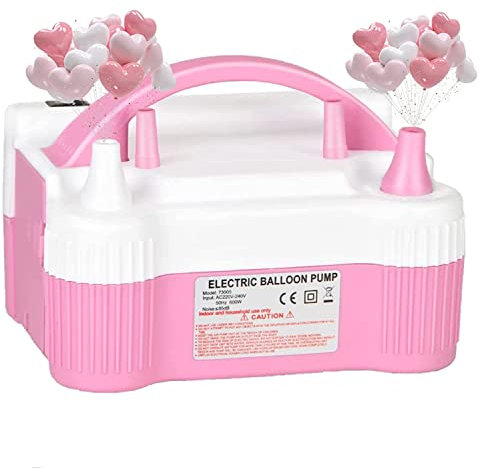 Teenza Bomba de Globo - Bomba de Globo eléctrica con Doble Boquilla (ac220-240v 600w) - inflador portátil de Globo para Decorar el cumpleaños de la Boda de la Fiesta