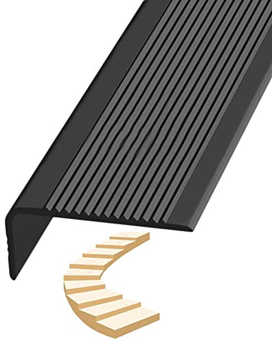Stair Step Edge Trim, Rubber Stair Treads Step Protector, Stair Nosing, Stair Non-slip Protection Decoration, Waterproof And Non-Slip, For Indoor And Outdoor Stairs Steps Corners