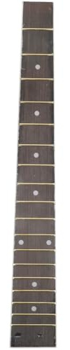 SUPVOX Tastiera di ricambio per chitarra acustica, 38 pollici, in legno tecnico nero, con bordo bianco, design preformato per l'installazione fai da te del manico della chitarra