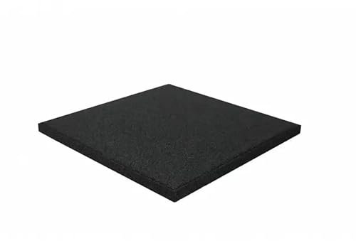 StickersLab - Piastrelle ad incastro Antitrauma in gomma sintetica 40 x 40 cm Sp 25 mm nero ((40pz. anelli giunzione))