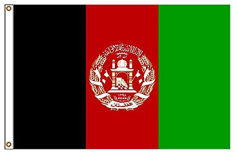 PinkDisplay Aisa-Flagge (Afghanistan), 90 x 150 cm, Seile und Doppelstiche