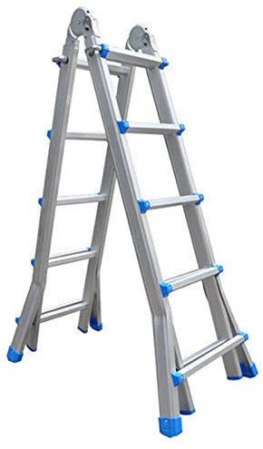 KEppd Telescopic Multi Purpose Combination Step Ladder System | 35 Step Rungs | Multifunction Folding Extension Ladder(Size:2.5+2.5m)