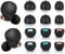 JNSA Silicone Ear Tips Replacement for Sony XBA MDR WF Earphones, Compatible with WF-1000XM4,1000XM3, C500,SP800N Earbuds Tips Eartips Ear Caps, Fit in case, S/M/L 3 Size 6 Pairs,Silicone Black