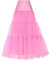 YYKSYDPT 50's Sottogonna Lunga Crinolina Donna Balletti Danza Petticoat Organza Retro Tutu Vintage 1950's Rockabilly Gonne Tulle (S/M, Rose)