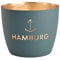 Windlicht Madras Hamburg Anker Eisen Höhe 8,5 cm windsor blue Gold