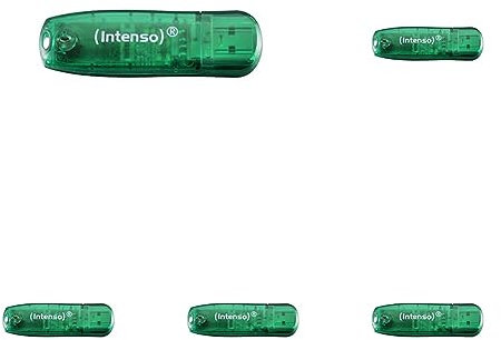 Intenso Rainbow Line 8 GB USB-Stick USB 2.0 Grün (Packung mit 5)
