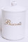 Rainbow Decors Gold & White Biscuits Canister Fine Bone China Large 2 Litre seal container hand decorated in UK