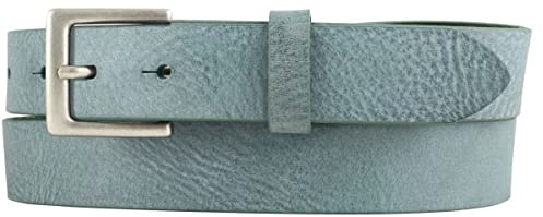 BELTINGER Herren-Gürtel aus weichem Vollrindleder Vintage-Look 3 cm | Leder-Gürtel für Herren 30mm | Schmaler Gürtel Used-Look | Khaki 120cm