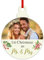 Personalised First Christmas Bauble as Mr & Mrs Xmas Tree Decoration Custom For Newly Married 2023 Gifts (Wooden Bauble)