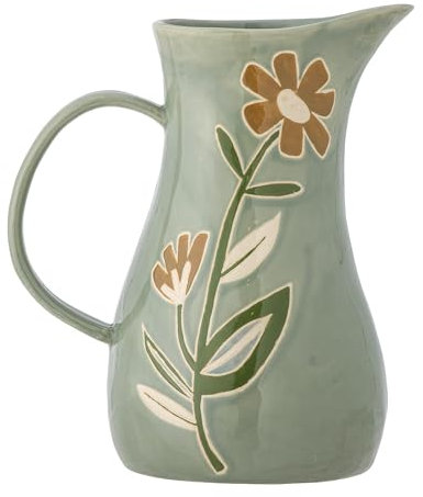 Bloomingville Krug Tangier Grün 2,15 Liter Geschirr Blumen Design